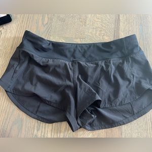 lululemon black speed up shorts inseam 2.5 size 8